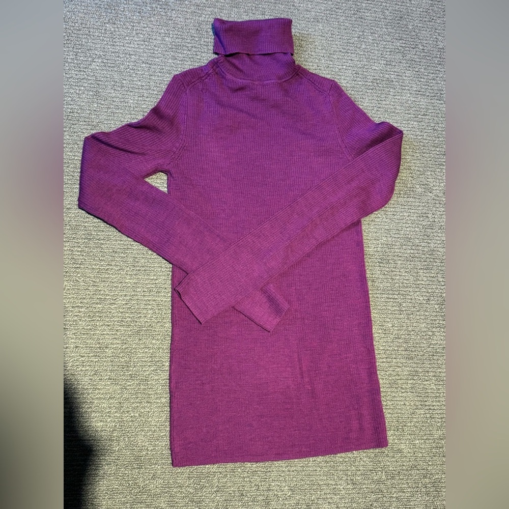 Uniqlo merino wool ribbed knit turtleneck sweater, S, as is